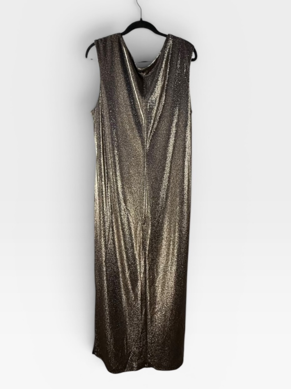 Metallic Cowl Neck Sleeveless Gown Bronze Size 20W NWT (M) - Picture 2 of 6